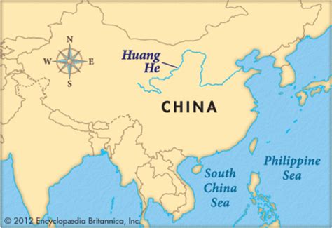 Location of Huang He in China.