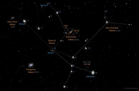 Andromeda Constellation | Star Map & Facts | Go Astronomy