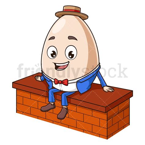 Humpty Dumpty On Wall Cartoon Clipart Vector - FriendlyStock