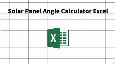 Solar Panel Angle Calculator Excel - SolarSena