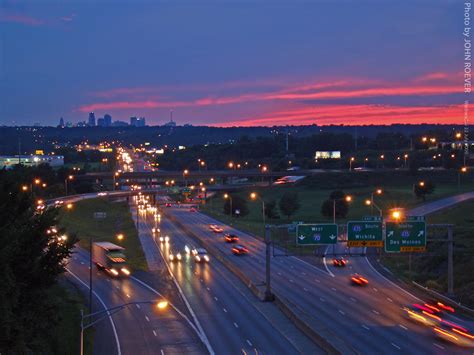 Kansas City Skyline & I-70 after sunset, 22 July 2009 | Flickr