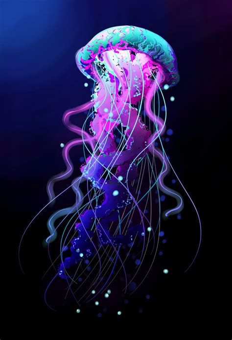 Decided to try my hand at ‘painting’ a jellyfish again | Jellyfish ...