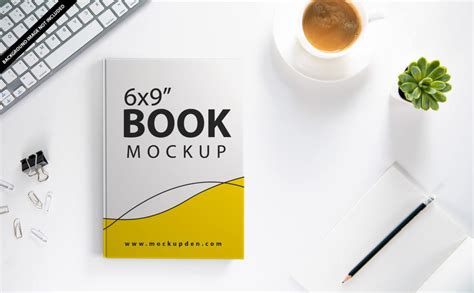 Free 6x9 Book Mockup PSD Template - Mockup Den