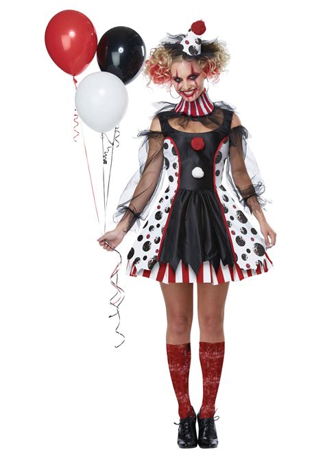 Creepy Clown Women's Costume | Evil Clown Costumes