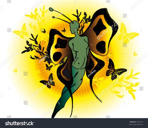 Madame Butterfly Stock Vector Illustration 7636774 : Shutterstock