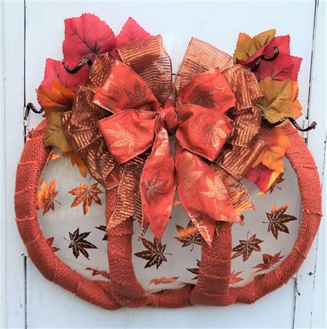 Fall wreath pumpkin wreath handmade wreath Thanksgiving | Etsy in 2020 ...