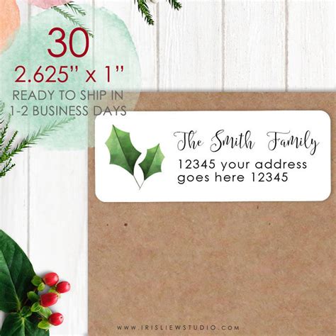 Christmas Return Address Labels. Personalized Return Address Labels ...