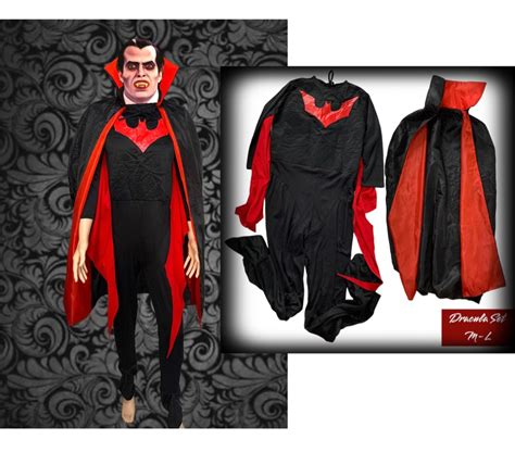 Dracula Costume/Vampire set/Halloween/M-L, Men's Fashion, Tops & Sets ...