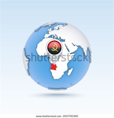 Angola Country Map Flag Located On Stock Vector (Royalty Free ...