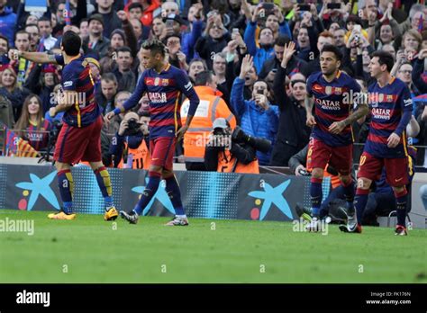 Luis Suarez of goal celebration when liga match FC Barcelona - Atlético ...