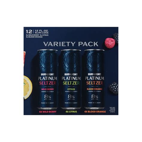 Bud Light Platinum Hard Seltzer Variety, 12 pack - Shop Malt beverages ...