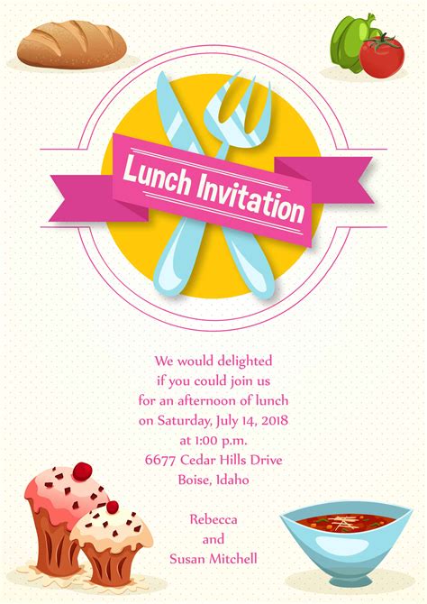 Free Printable Lunch Invitations - Printable Word Searches