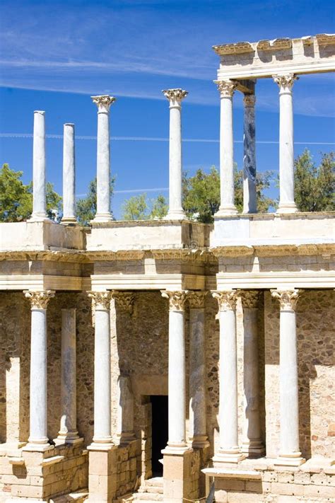 Roman Theatre, Merida stock photo. Image of ruins, outdoor - 12868068