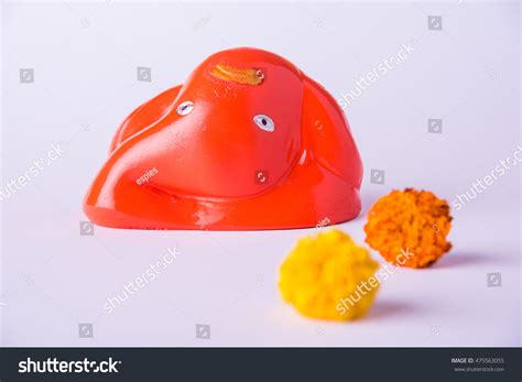 Ashtavinayak Ganesh Idol Flowers Isolated Over Stock Photo (Edit Now ...