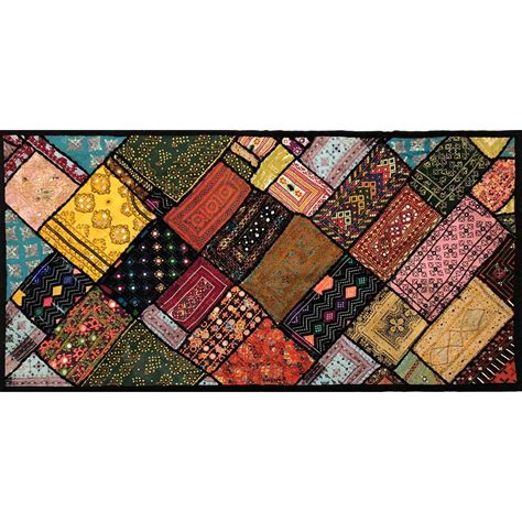 Hand embroidered Multi Colored Wall Art of Sindh, Pakistan. Buy Online!