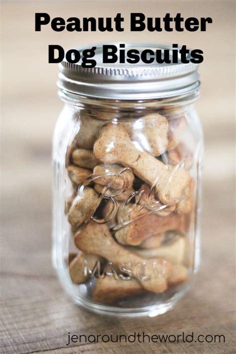 Homemade Peanut Butter Dog Biscuits - Jen Around the World