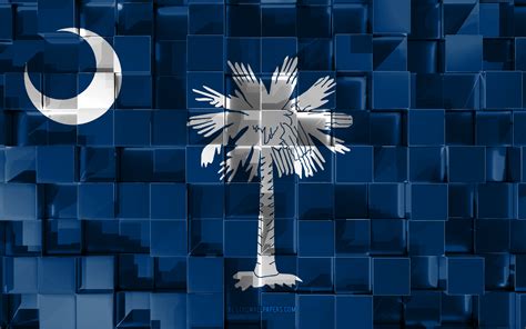 Download wallpapers Flag of South Carolina, 3d flag, US state, 3d cubes ...