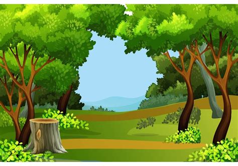 green forest scene - Clipart World