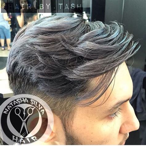 Grey men's hair color and dramatic gentlemen undercut hairstyle | Mens ...