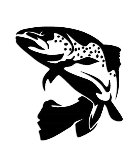 Brown Trout Fish Sticker - Aftershock Decals | Fish silhouette, Trout art