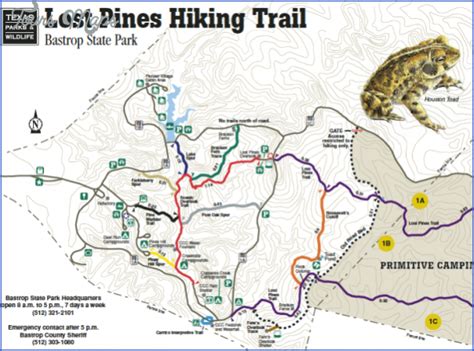 BASTROP STATE PARK MAP TEXAS - ToursMaps.com