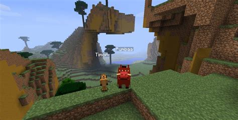 an image of a minecraft game with two animals in the foreground and ...