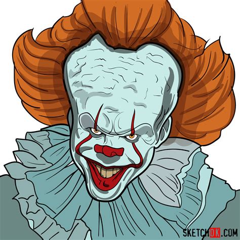 How to draw Pennywise the Dancing Clown step by step - Step by step ...