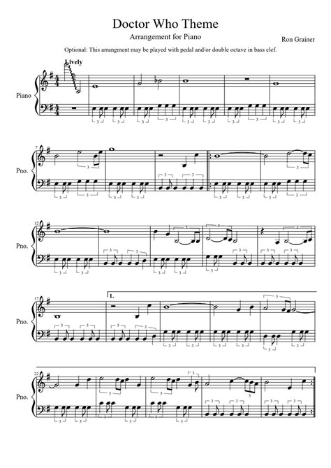 45++ 11th doctor theme piano sheet music information · Music Note Download