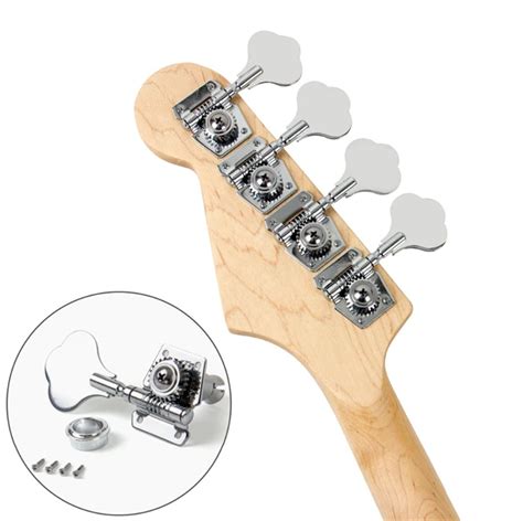 4Pcs Guitar Tuning Pegs Electric Bass Tuner Peg Guitar Open Gear Tuning ...