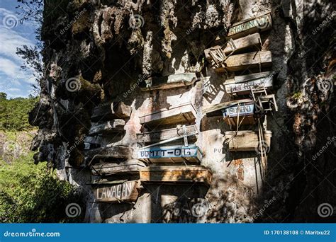 Famous Hanging Coffins of Echo Valley, Sagada, Philippines. Editorial ...