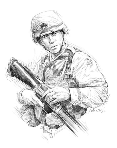 Army Soldier digital portrait - Byron Chaney's Illustration and Design ...