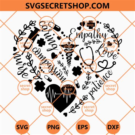 Nurse Heart SVG, Nurse Love Patient SVG, Nursing School SVG - SVG ...