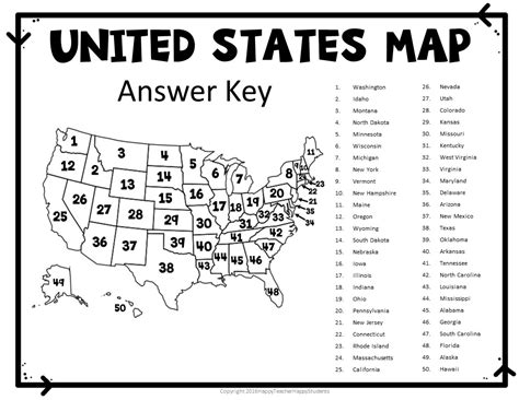 United States Map Quiz & Worksheet: USA Map Test w/ Practice Sheet (US ...