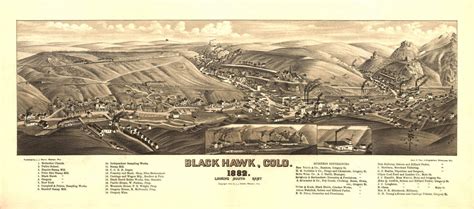 Historic Map - Black Hawk, CO - 1882 | World Maps Online