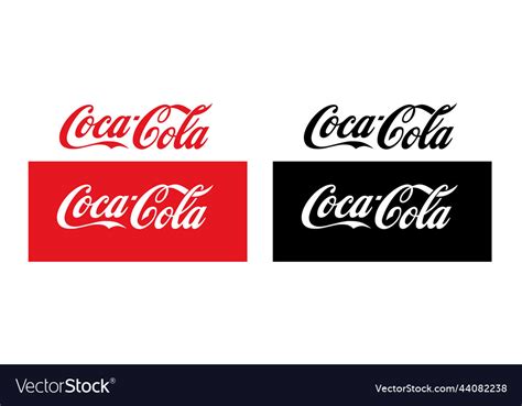 Coca-cola logo coke soft drink can v Royalty Free Vector