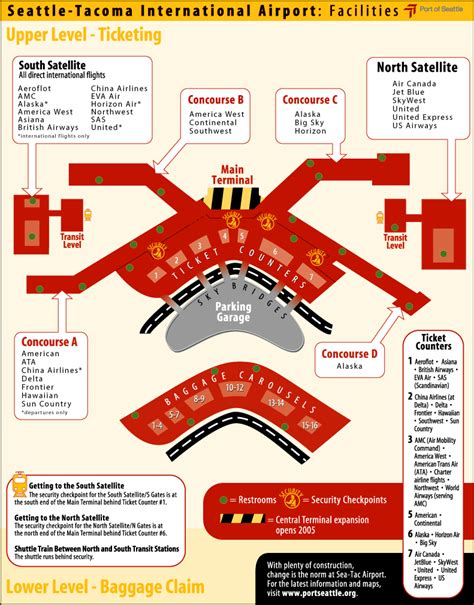 SeaTac Airport Map - Seattle Tacoma Airport • mappery