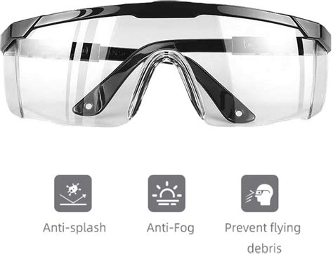 2x Safety Glasses, Anti Fog Safety Goggles Wrap