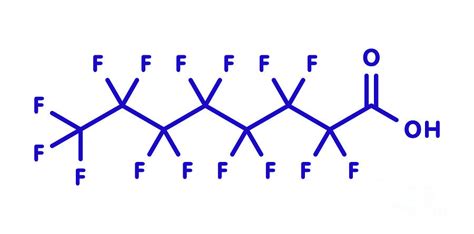 Perfluorooctanoic Acid Molecule Photograph by Molekuul/science Photo ...