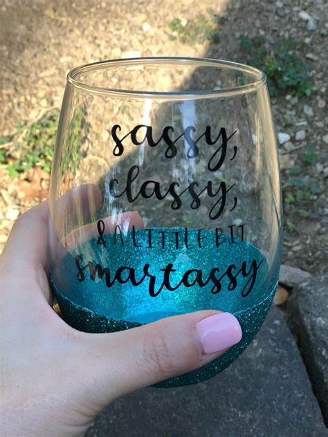 Funny Wine Glass Funny Wine Glasses Glitter Wine Glass - Etsy