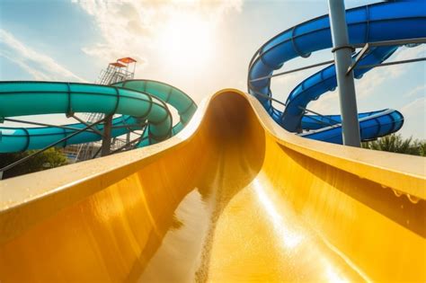 Premium Photo | Water park slides Generate Ai