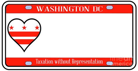 Washington DC License Plate Digital Art by Bigalbaloo Stock - Fine Art ...