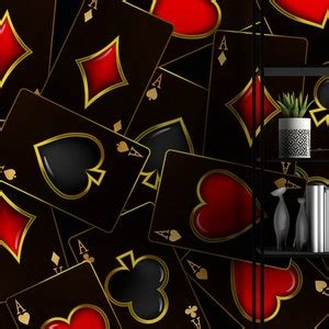 Playing Cards Wallpaper Poker Casino & Card Suits Self Adhesive Poker ...