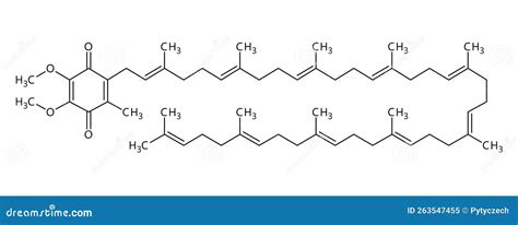 Coenzyme Q10 Structural Formula of Molecular Structure Stock Vector ...