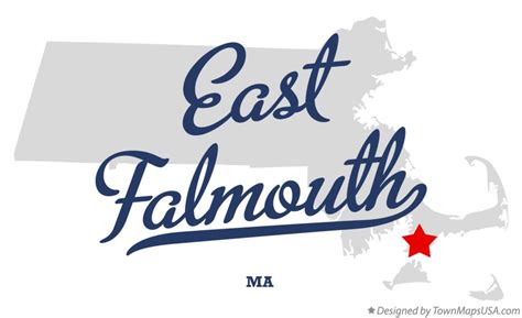 Map of East Falmouth, MA, Massachusetts