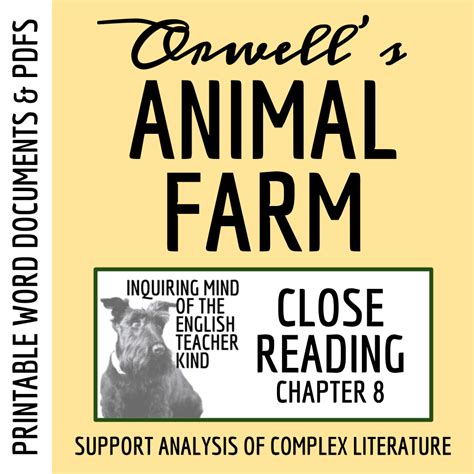 Animal Farm Chapter 8 Close Reading Worksheet - Classful