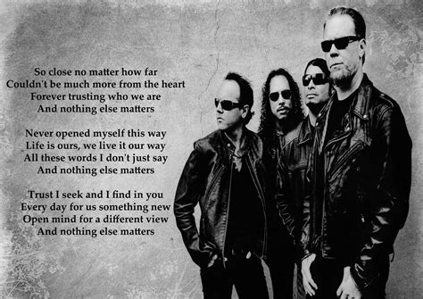 Metallica - Nothing else matters - Lyrics - Great Rock Metal Album ...