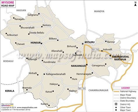 Mysore Road Route Map - Blythe Starlene