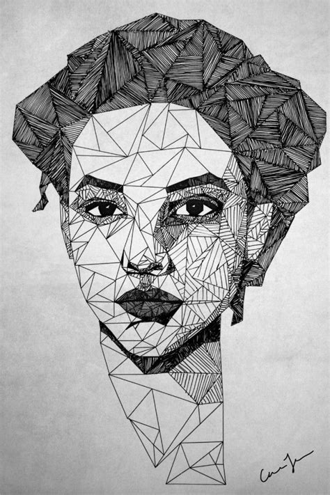 Triangular Girl - thecarolinejohansson.com | Geometric art, Geometric ...