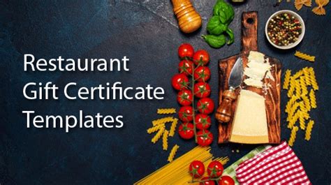 Restaurant Gift Certificate Templates (7+ Editable & Printable)