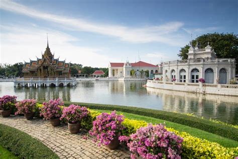 AYUTTHAYA, THAILAND- NOVEMBER 27, 2021: History Ancient Bangpain Royal ...